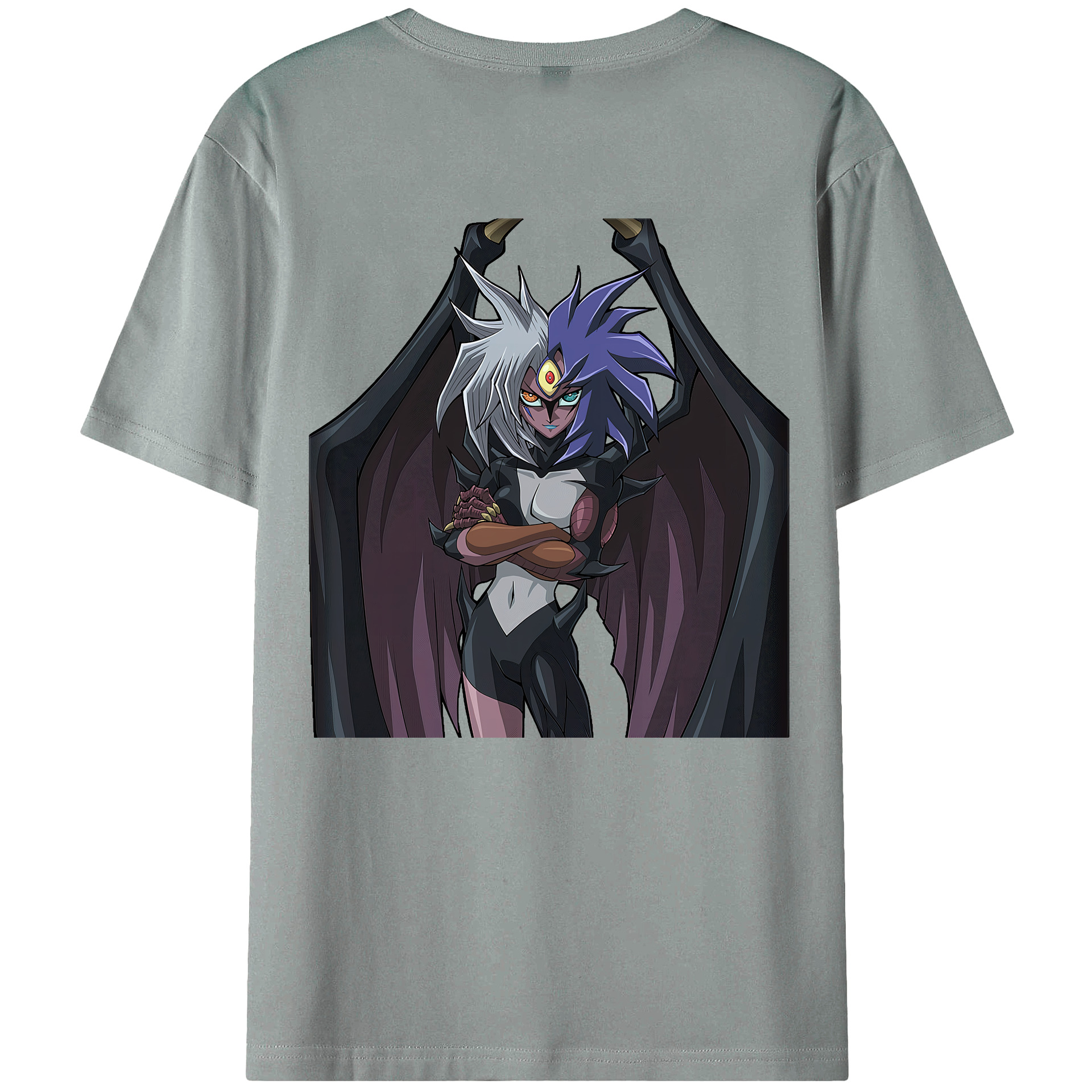 （画像用） 遊☆戯☆王 Yu-Gi-Oh! 綿100％ メンズ半袖Tシャツ（バックプリント） 通気性
